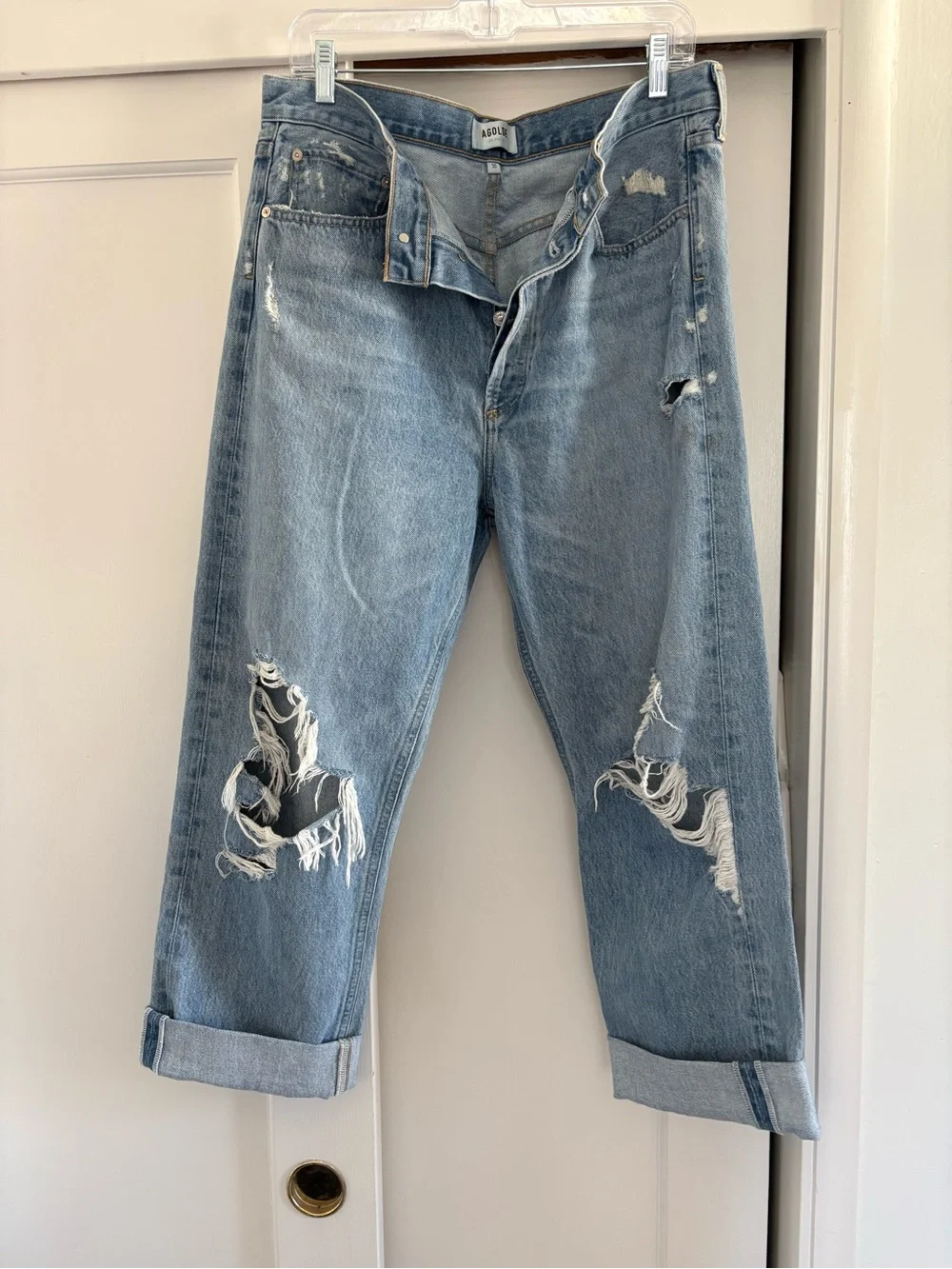 Agolde 90’s Mid -Rise Distressed Jeans size 29.